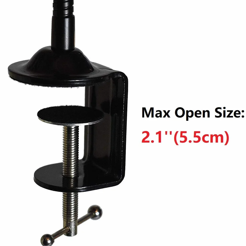 Supporto a collo d’oca con morsetto, per webcam Logitech Brio 4K, C925e, C922x, C922, C930e, C930, C920, C615; 64 cm lunghezza