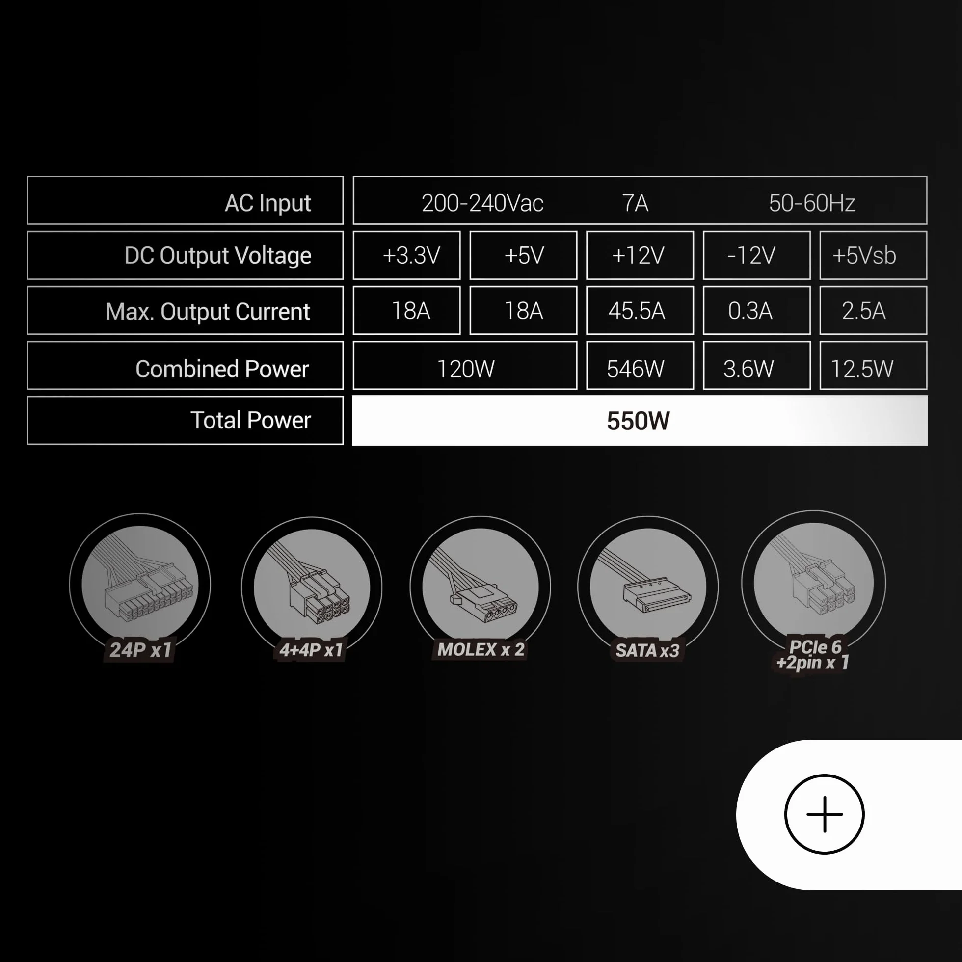Mars Gaming MPIII550P, Alimentatore PC ATX 550W, 5 Anni di Garanzia, 85% di Efficienza, Sistema Digitale APFC, Ventola FDB 120mm AI-RPM, Tecnologie DC-DC e SMD, Cavi Piatte Extra-lunghi, Bianco