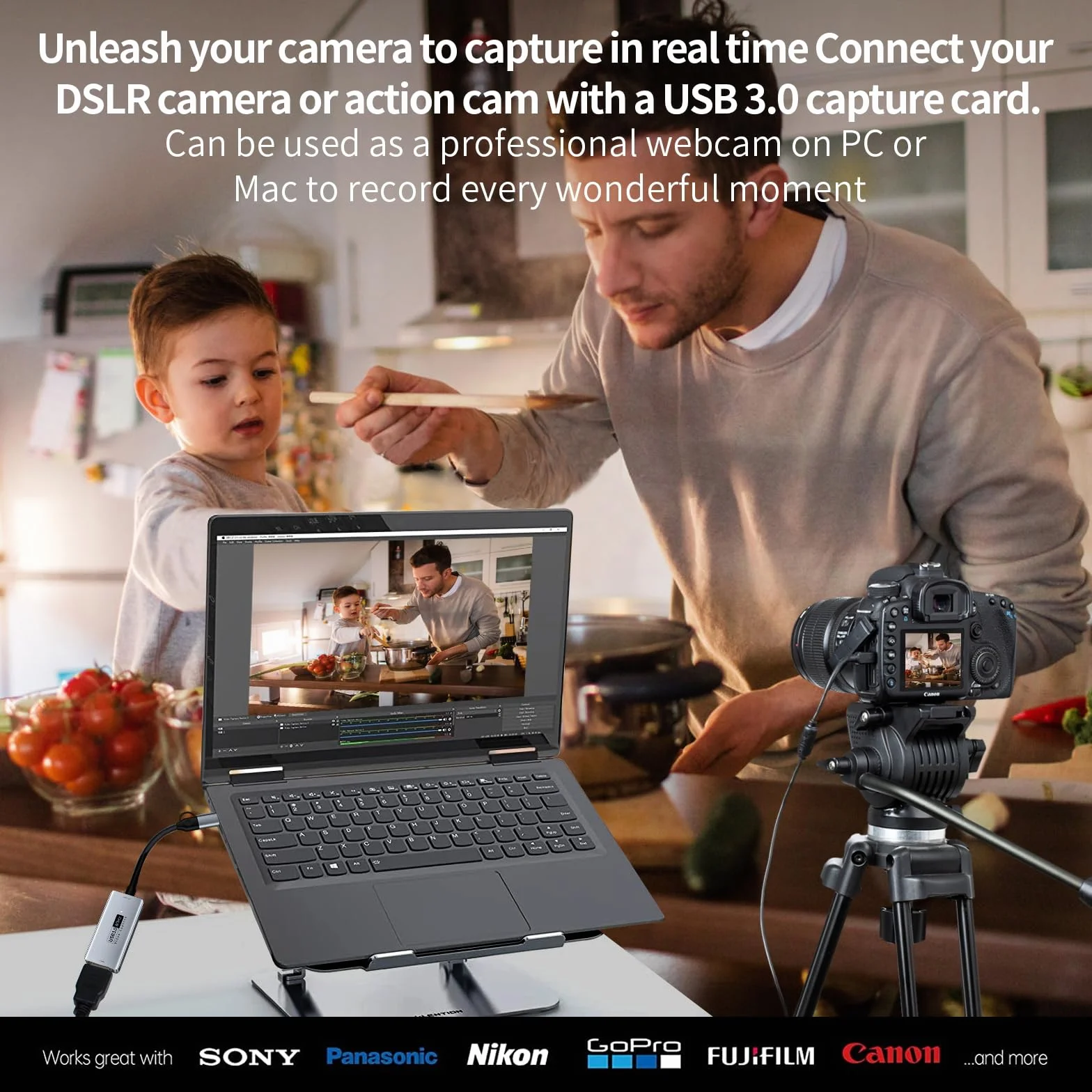 scheda acquisizione video Newhope, scheda di acquisizione da HDMI a USB/USB C 3.0, 1080P HD 60fps Grabber audio video in diretta e registrazione per giochi, streaming, insegnamento, videoconferenza