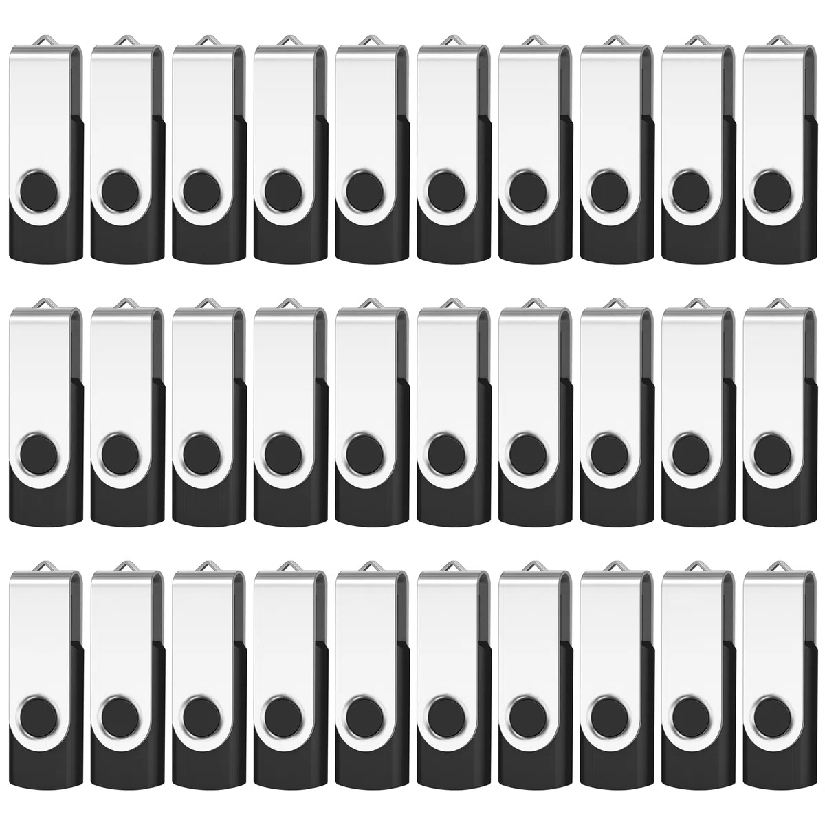 ARETOP Chiavetta USB da 100 pezzi, con custodia facile da riporre per penna e penna da concerto con chiavetta USB 2.0 Pendrive da 8 GB per archiviazione data (2G, Mixcolors-50 pezzi) | Chiavette USB 2.0 in metallo, confezione multipla con portachiavi, per