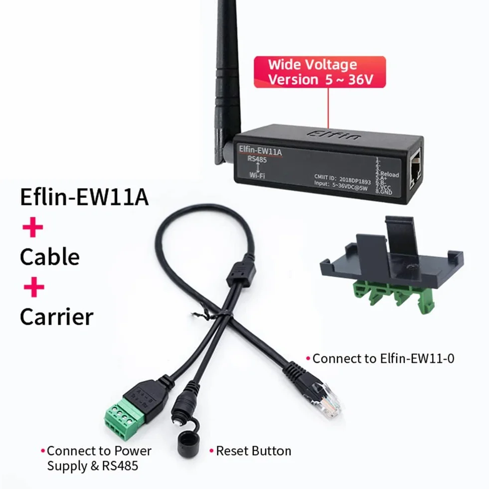 Jevina RS485 to WiFi Converter -EW11A-0 Modbus Protocol trasferimento dati via WiFi, supporto 802.11bgn