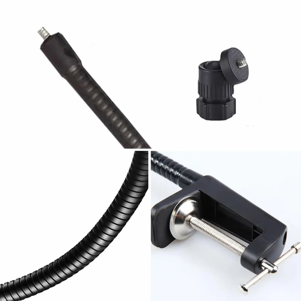Webcam Stand 27" regolabile a collo di cigno Desktop Camera Mount Hoder for Logitech Webcam C925e C922 C930 C920 C615 e più (filettatura 1/4")