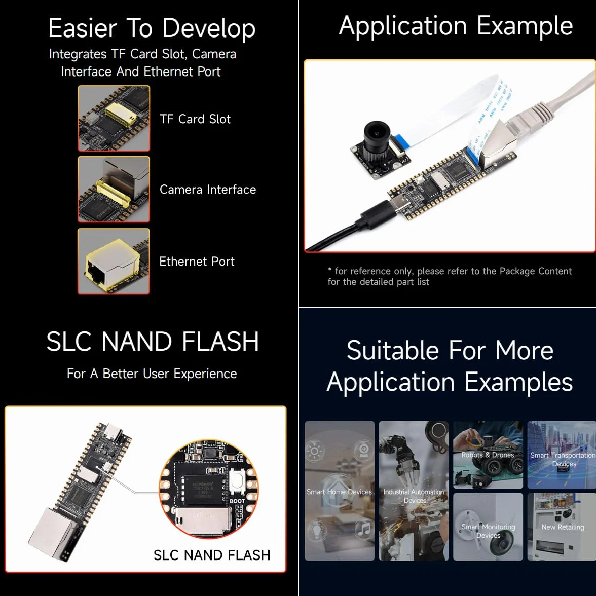 LUCKFOX-Pico-Plus with Ethernet Port -RV1103 Linux Micro Development Board,with ARM Cortex-A7/RISC-V MCU/NPU/ISP,16Bit DRAM DDR2,Support GPIO,UART,SPI,I2C,USB,with Camera Interface&Micro TF Card Slot