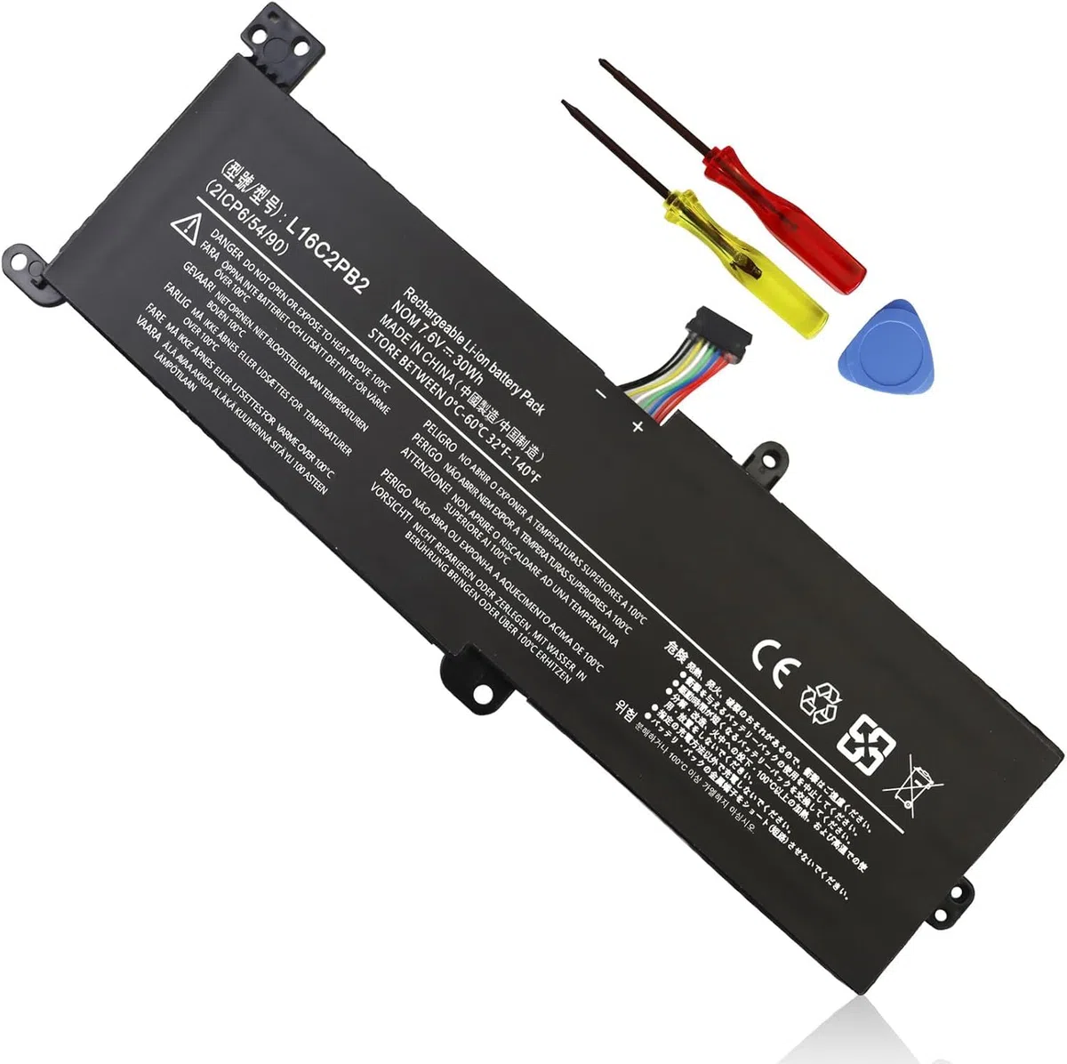 L16M2PB2 L16C2PB1 L16L2PB3 Batteria per Lenovo IdeaPad 320 14IKB 14AST 14IAP 14ISK 15IKB 15ISK 15IAP 17IKB 17ABR 17AST 17ISK V15 ADA IGL IIL IKB IWL V320-17IKB 520-15IKB L16M2PB1 L17L2PF1 L16L2PB2
