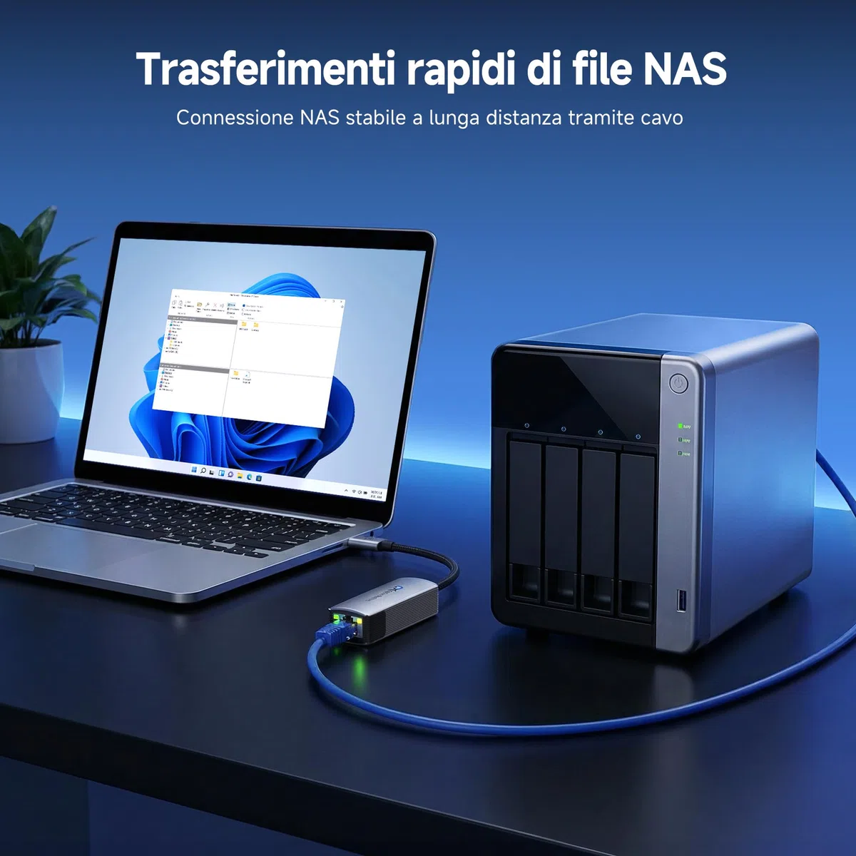 Cable Matters Adattatore USB-C a Ethernet 10Gb in alluminio | E USB4 / Thunderbolt 5 a RJ45, Silenzioso e fresco, Reale Geschwindigkeit: Circa Windows / circa macOS