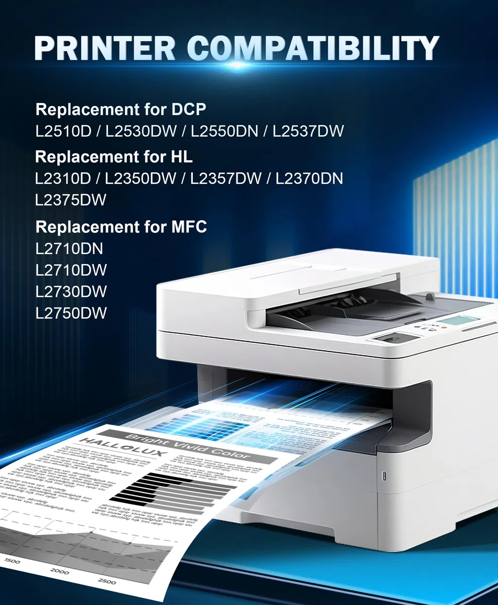 HALLOLUX TN2420 Toner, Alta Capacità, fino a 3000 Pagine, Compatibili per toner Brother TN2420 TN2410 TN-2420 TN-2410 per Toner Brother MFC-L2710DW L2710DN L2730DW L2750DW DCP-L2510D (Nero, 2-Pack)