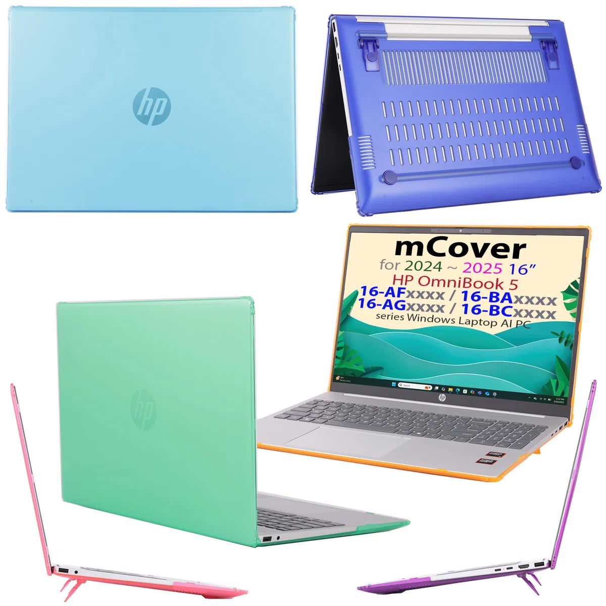 mCover Custodia compatibile solo per notebook HP OmniBook 5 16-AF / 16-AG / 16-BAxxxx / 16-BCxxxx e Pavilion 16-AF / 16-AG0000 Series Windows AI da 16" 2024+ (non compatibile con altri modelli HP