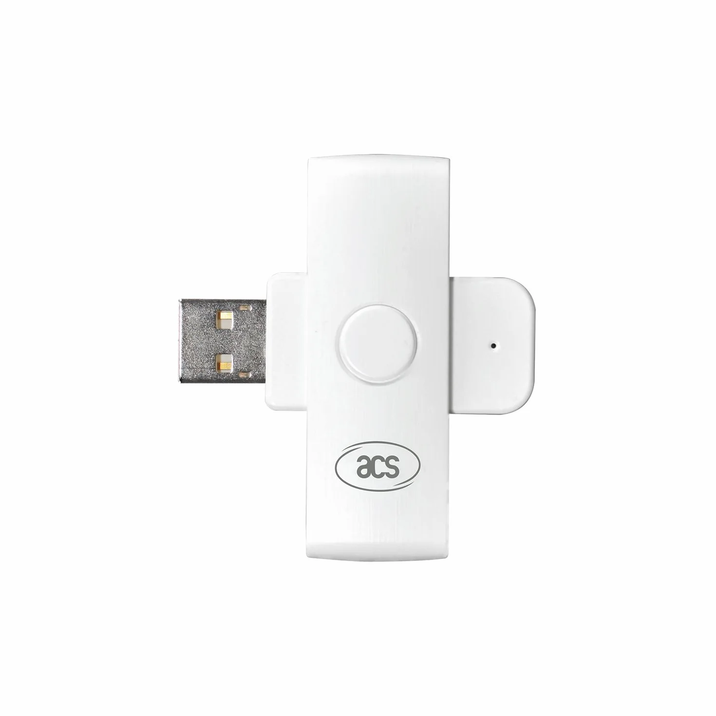 ACS ACR39U-N1 PocketMate II Lettore e Scrittore di Smart Card Reader USB per CNS, CRS, Firma Digitale, Piccolo Compatto, Bianco