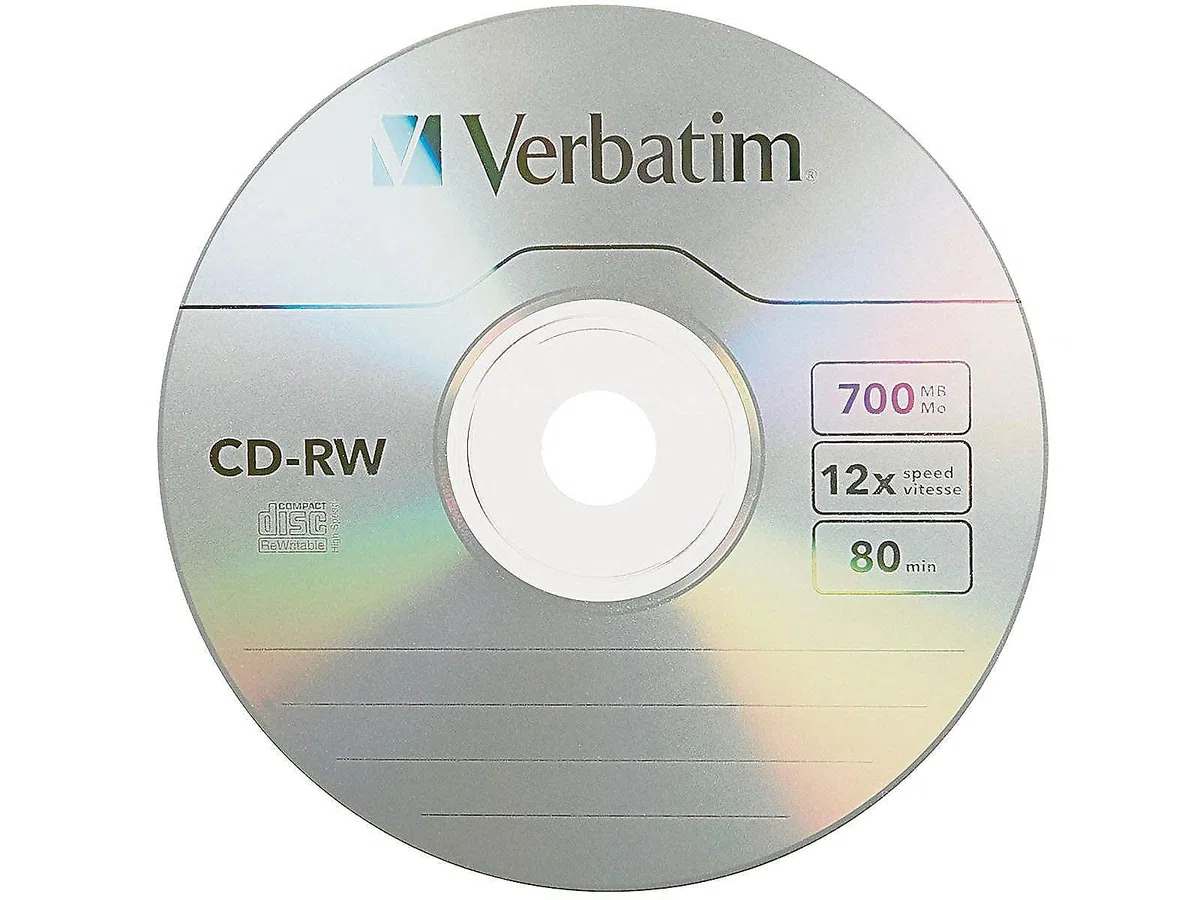 Verbatim CD-RW 80MIN 700MB 4X-12X High Speed Branded 25pk Spindle