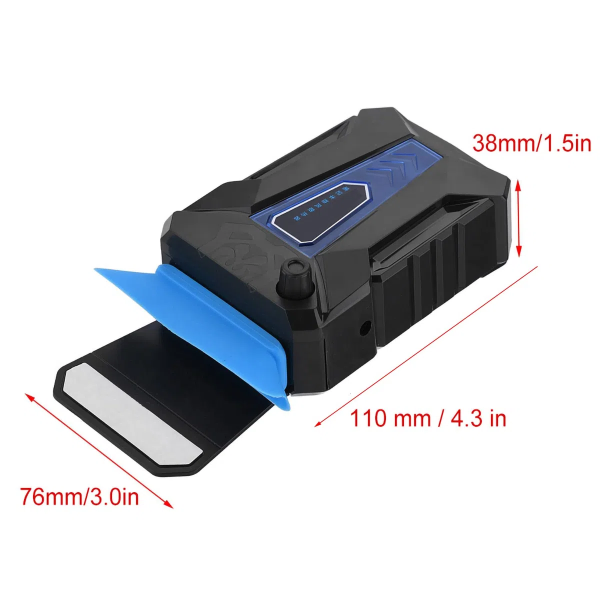 Ventola di Raffreddamento per Laptop, Mini Estrazione Dell'aria Silenziosa ad Alta Potenza, Radiatore per Notebook Intelligente Portatile Antiscivolo su Entrambi I Lati, Rilevamento Automatico Della