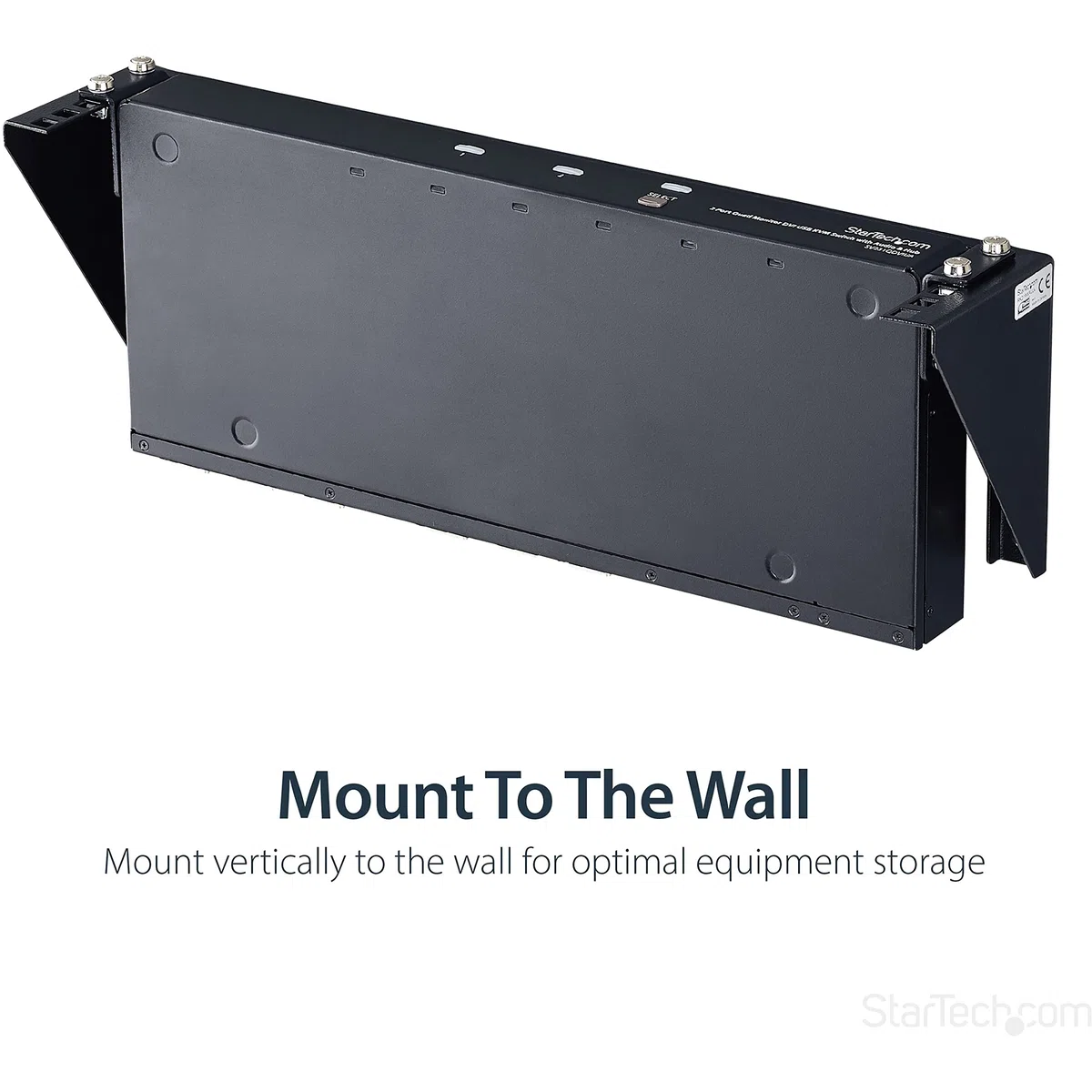 StarTech.com Staffa a parete 2U 19" per pannello patch verticale, Staffa per montaggio a rack in acciaio con hardware per apparecchiature di rete, server e dati da 19 pollici (RK219WALLV)