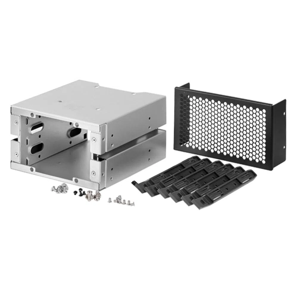 Gabbia per disco rigido da 3,5 HDD con vano ventole, scomparti HDD rimovibili, supporto per 3 dischi rigidi