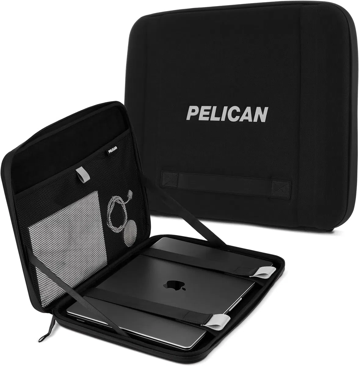 Pelican Adventurer - Borsa per laptop da 14", maniglia elastica per il trasporto, chiusura sicura con cerniera, impermeabile, antigraffio e resistente, per laptop da 12" a 14", nero