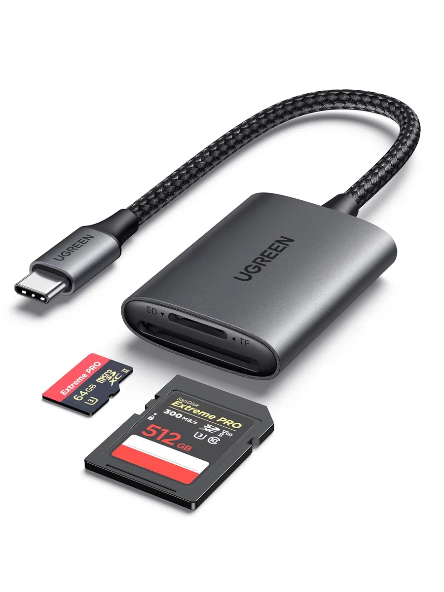UGREEN USB C Lettore Schede SD TF Adattatore Micro SD OTG Card Reader in Alluminio 312MB/s Compatibile iPhone 17 Pro Max iPad Pro MacBook Pro Galaxy S25 Xiaomi