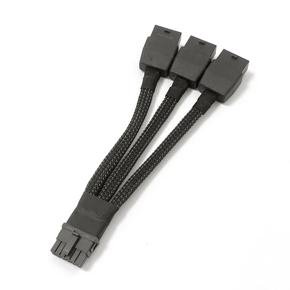 Gintai Cavo GPU 16Pin a 3X 8 Pin Pcie Extension- Adattatore 16AWG PCIE 5.0 12VHPWR 600W 16 Pin 12+4Pin per Scheda Grafica RTX 4090 4080 3090TI 4070Ti (3 x 8PIN)