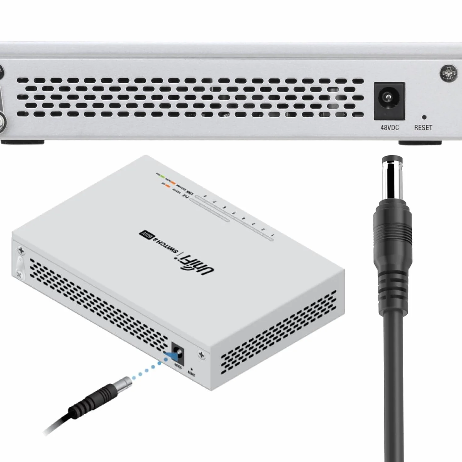 TAIFU 48V Alimentatore Caricatore per Ubiquiti Networks UniFi US-8-60W USW-Ultra-60W Switch Ethernet Gigabit PoE gestito a 8 Porte da 60W UI.com US8-60W US860W US-860W Alimentazione Caricabatterie