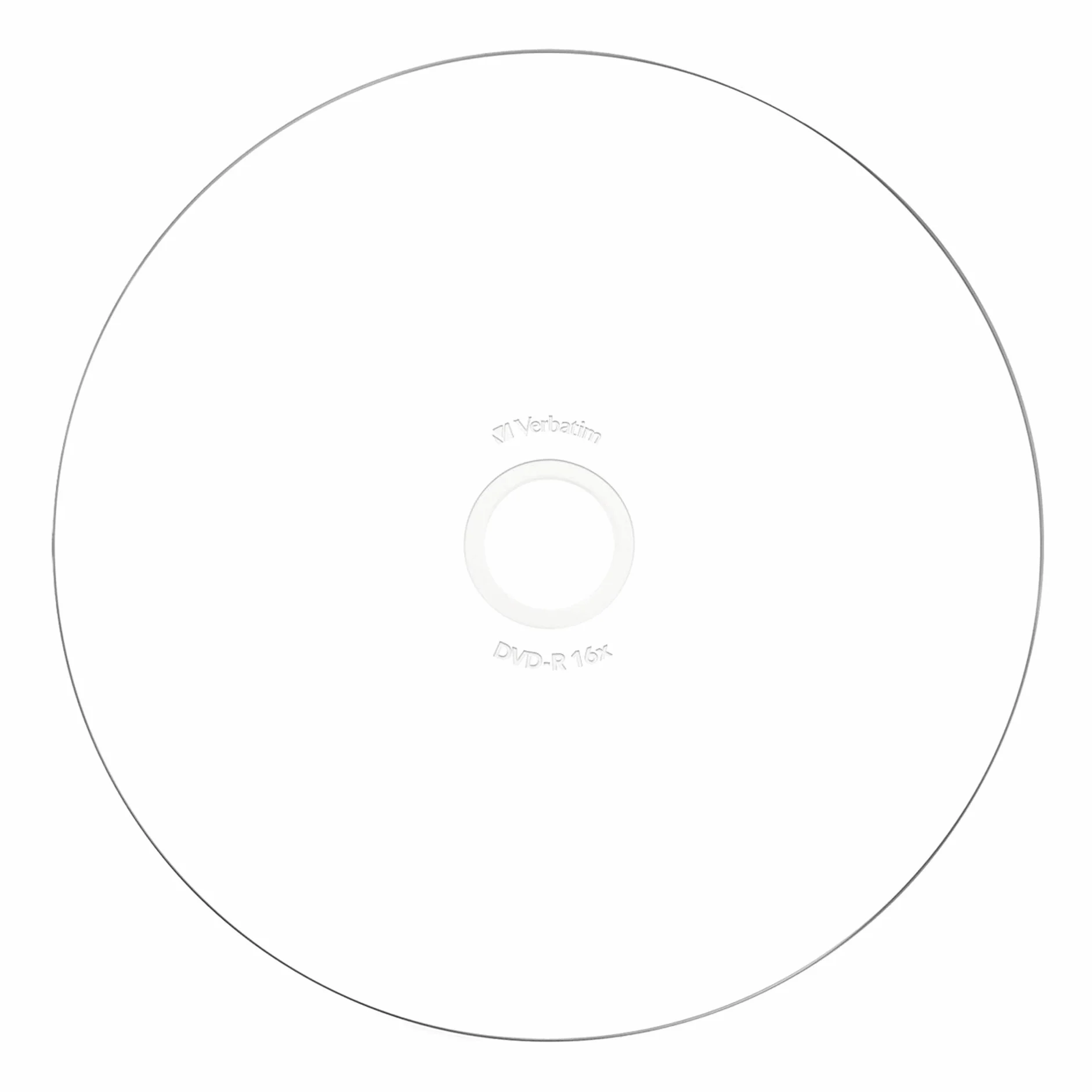 Verbatim® - DVD-R Full Printable Mandrino scrivibile monouso, 4,7 GB, 16 x (25 pezzi), 1 confezione da 25 pezzi, Bianco