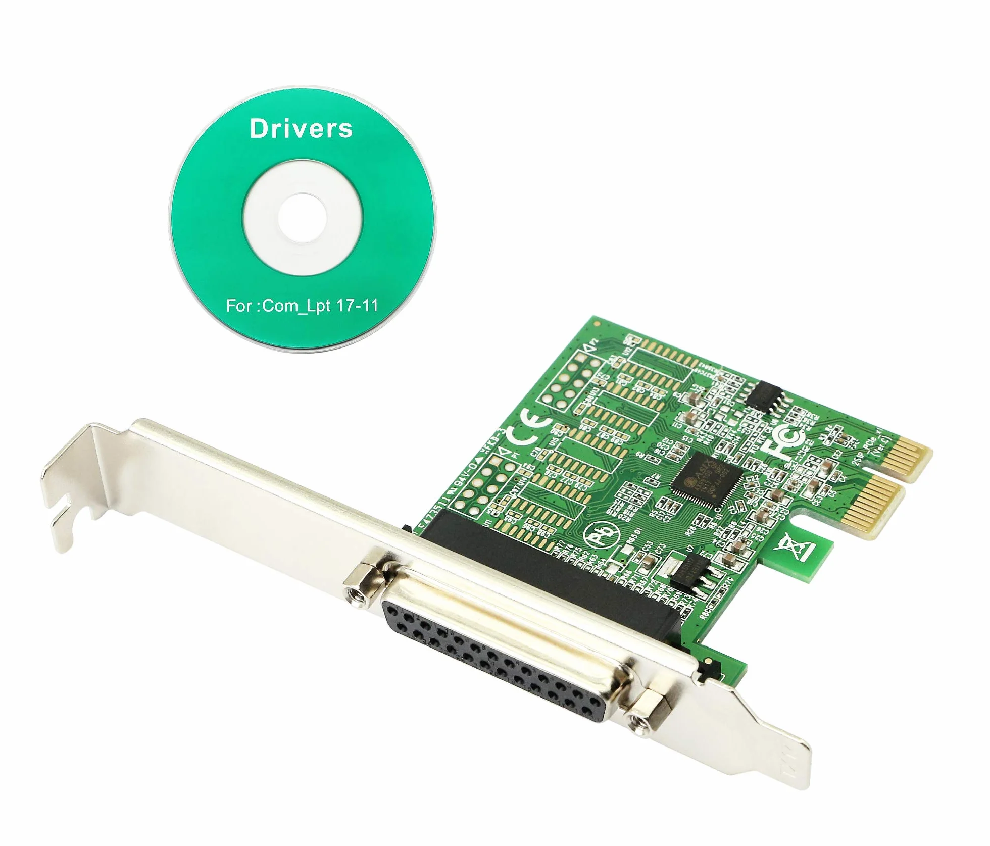 CERRXIAN Scheda controller PCI Express parallela scheda PCI Express a 1 porta adattatore 25pin parallelo Lpt Pci DB25 stampante scheda controller porta a parallelo