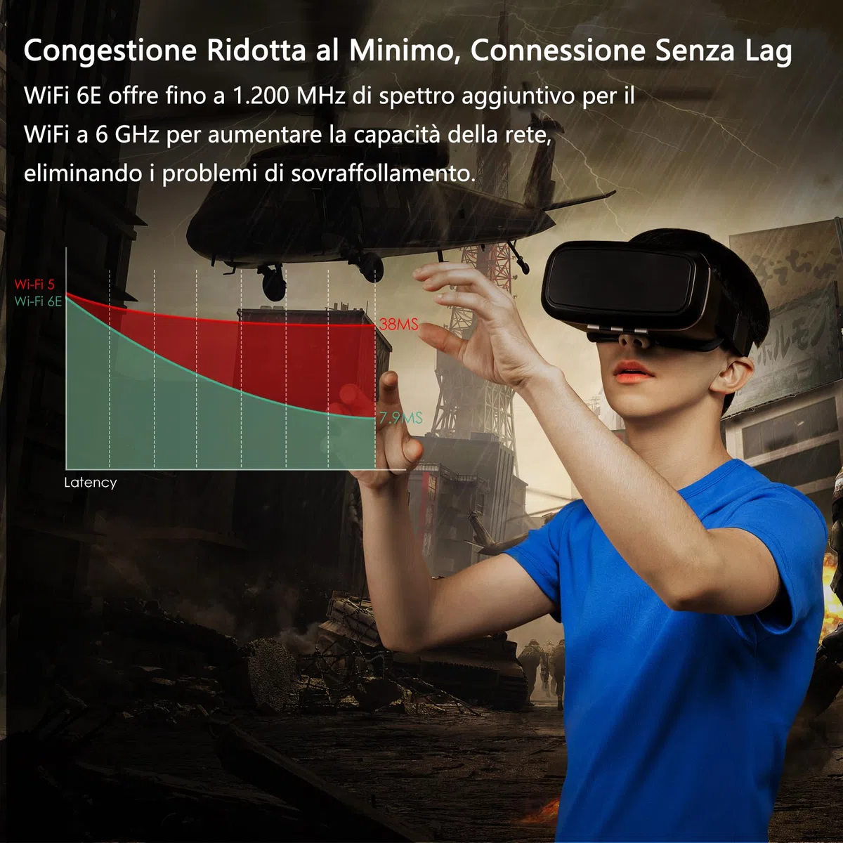 WAVLINK WiFi 6E AX210 Wireless Scheda Modulo, Adattatore di Rete Intel Tri-Band 5400Mbps 2.4GHz/5GHz/6GHz per Laptop, con Bluetooth 5.3,Latenza Ultrabassa, Supporto Windows 10/11 (64bit) M.2/NGFF