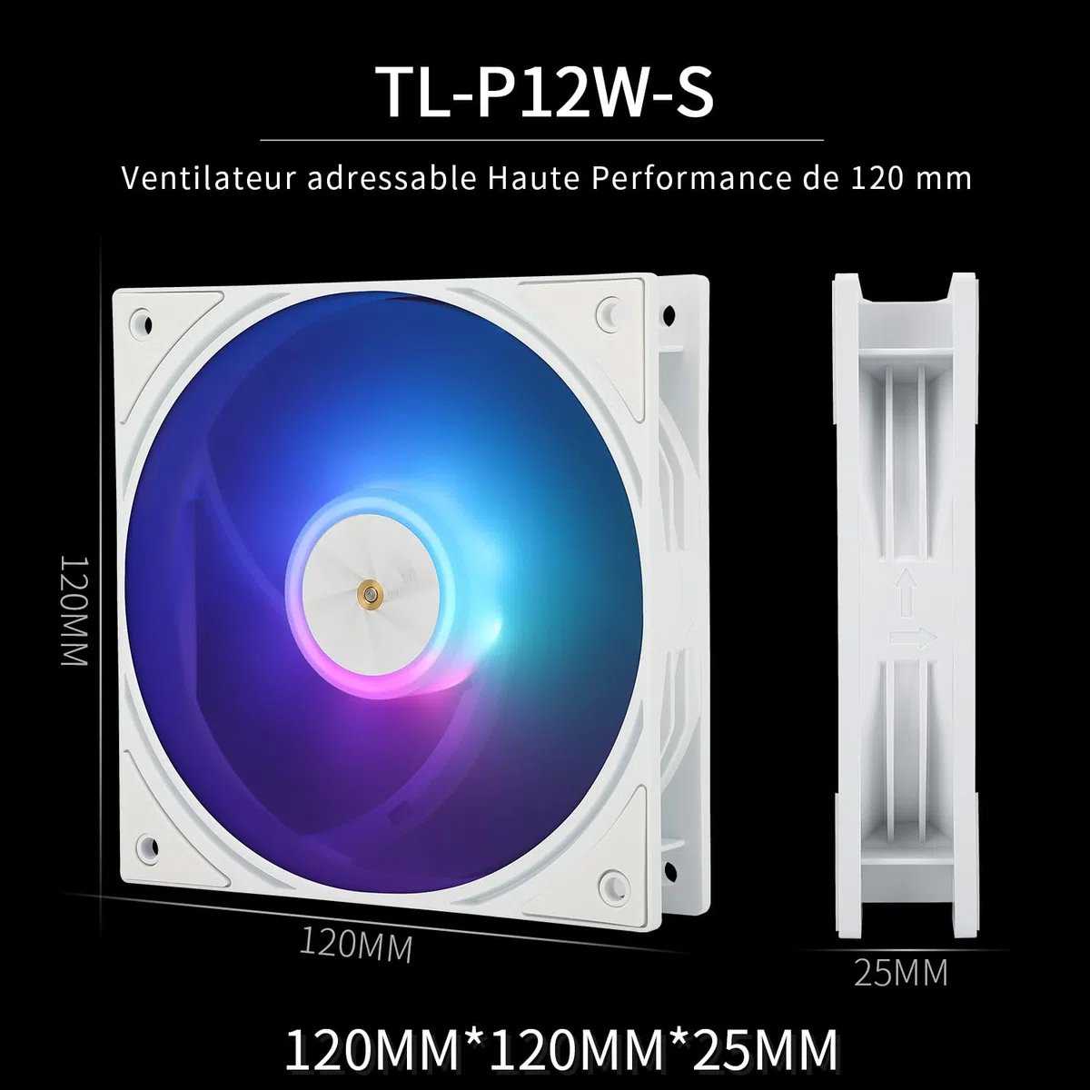 Thermalright Assassin X 120R - Raffreddatore digitale per CPU ARGB bianco, schermo digitale, TL-P12W-S PWM Quiet Fan CPU, supporto AM4/AM5, Intel LGA1851/1700/1150/1151/1200