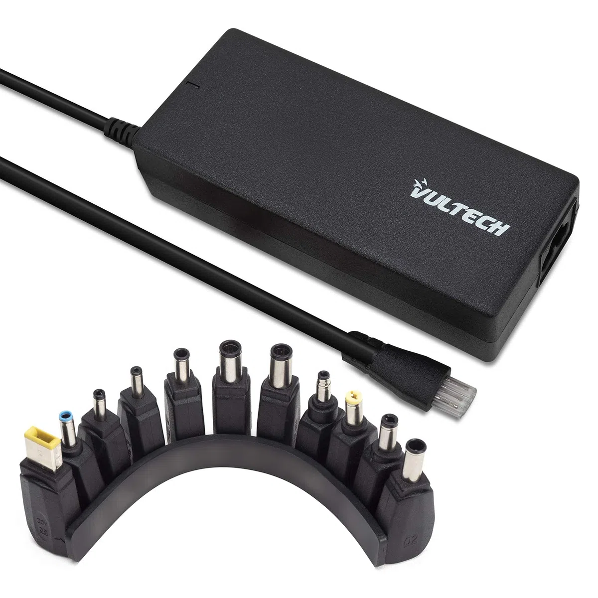 Vultech 120W 5A Caricatore PC Universale Autosettante per Notebook HP, Asus, Lenovo, Dell, Acer, Samsung, Sony, Toshiba, MSI – Compatibile con Ultrabook e Chromebook – 11 Connettori Inclusi