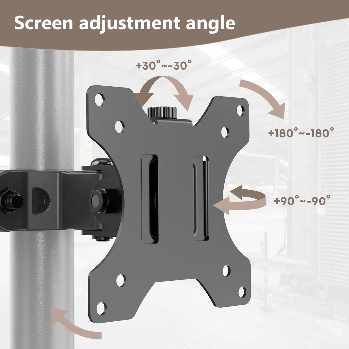 WORLDLIFT Supporto universale per schermi da 17"-32" Supporta fino a 8 kg, braccio per monitor a movimento completo compatibile con piastra VESA 75x75 e 100x100 mm