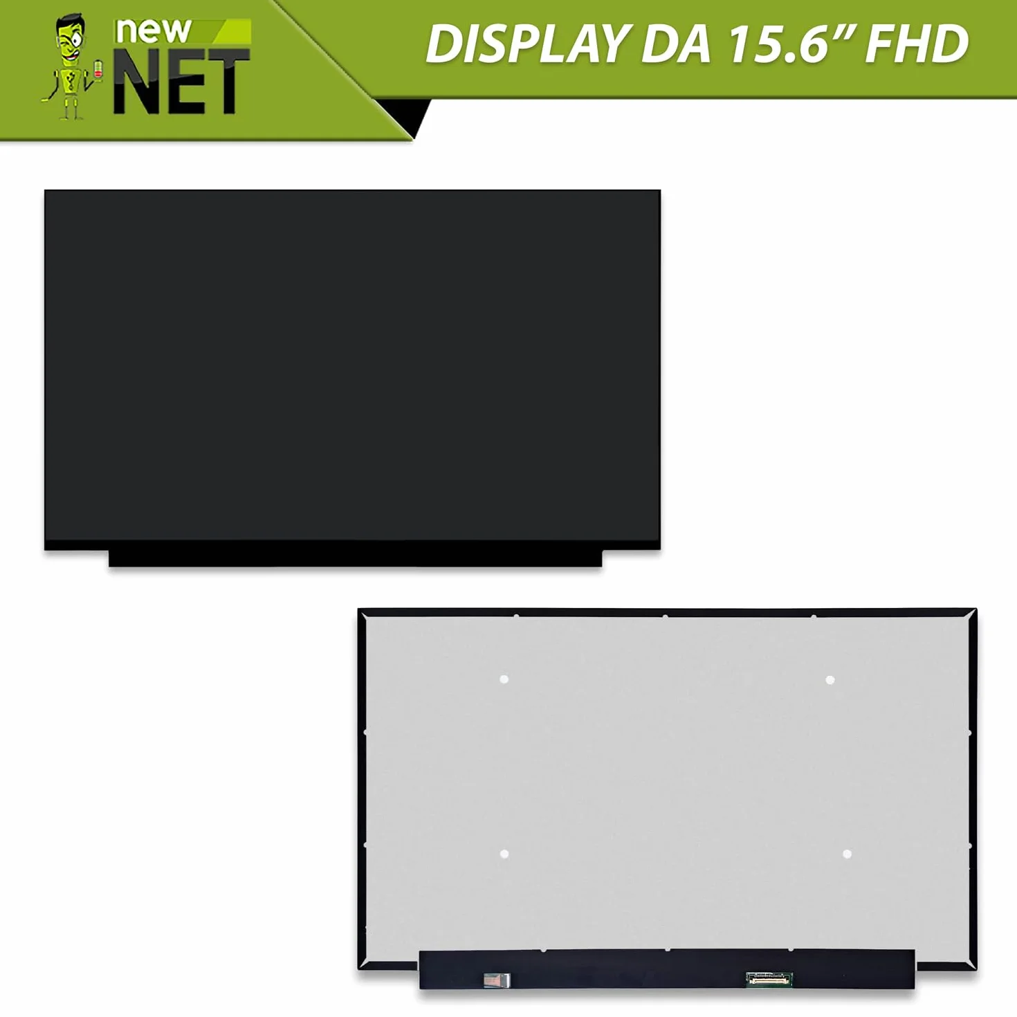 new net - Pannello Schermo Display LCD Compatibile con Notebook HP 15z-gw, 15z-gw000, 15z-gw0xx, 250 G8 [15.6 Pollici - FHD 1920 x 1080-30 Pin - 60Hz TN]