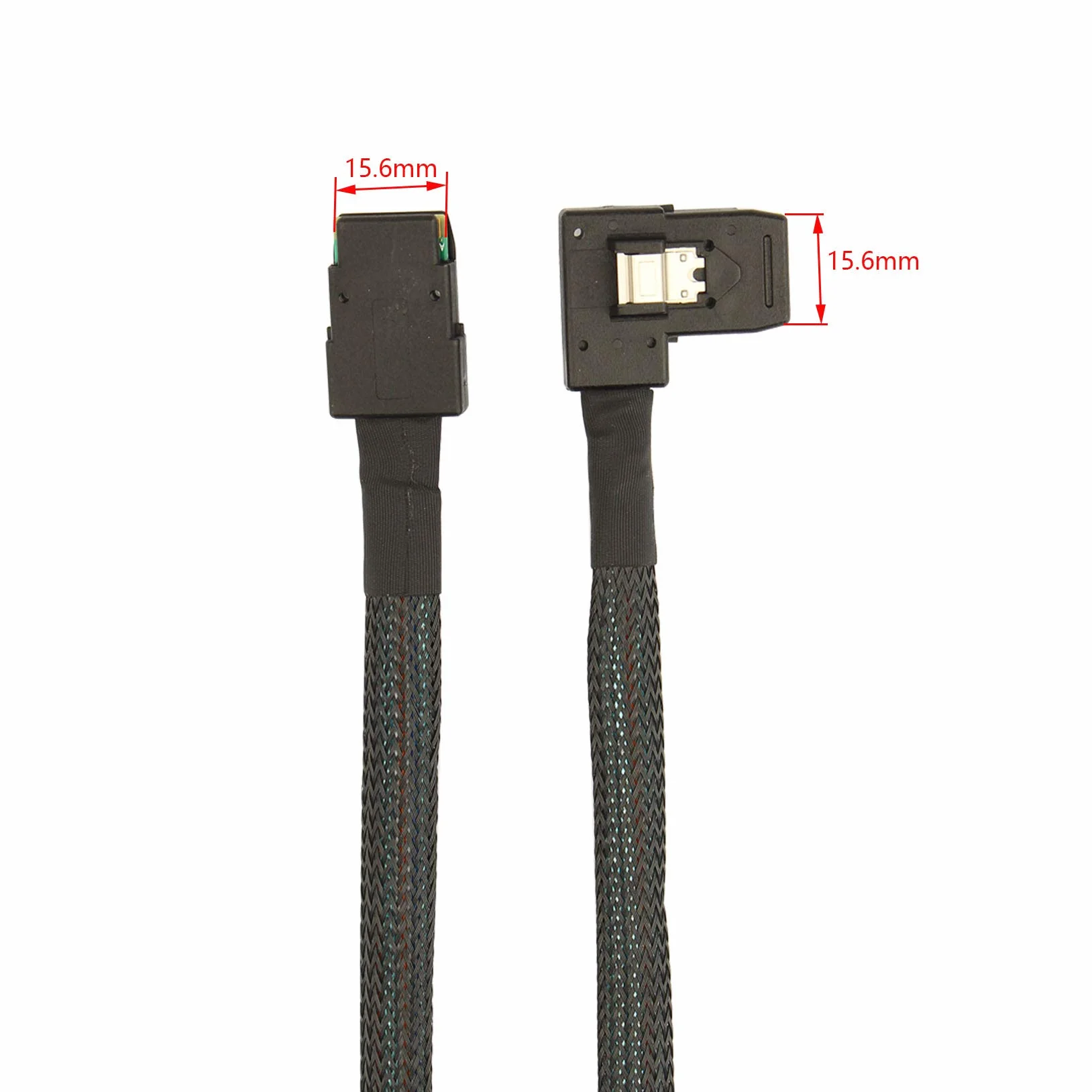 Cavo Mini SAS 36 pin SFF-8087 ad angolo retto 90 gradi 0,8 m piatto ad angolo sinistro