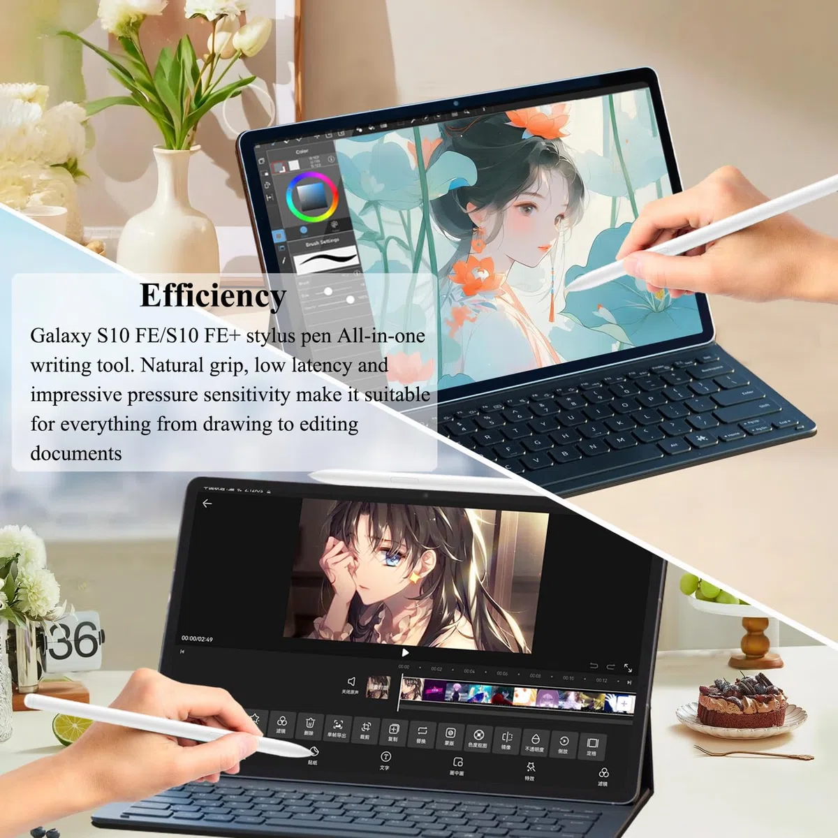 Penna di ricambio per Samsung Galaxy Tab S10 FE S per Samsung Galaxy Tab S10 FE/ S10 FE+/ S10 FE Plus Stylus compatibile con Samsung Galaxy Tab S10 FE/ S10 FE+/ S10 FE Plus con punte/pennini inclusi