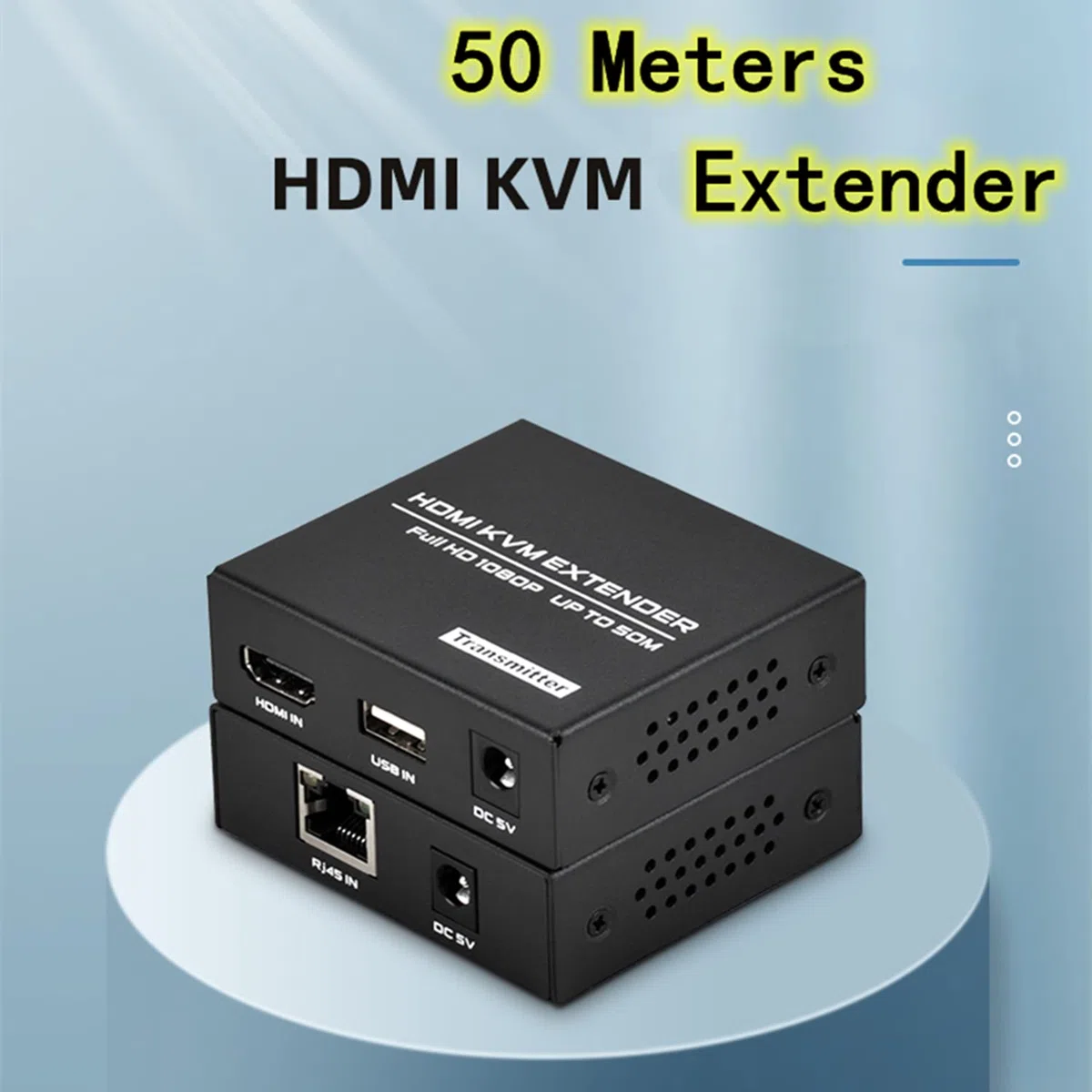 DGODRT HDMI KVM USB Extender 50m / 165ft, HDMI Extender Ethernet USB Trasmissione Cat5e Cat6 Full HD, Supporto Loop Out Funzione EDID Tastiera e Mous