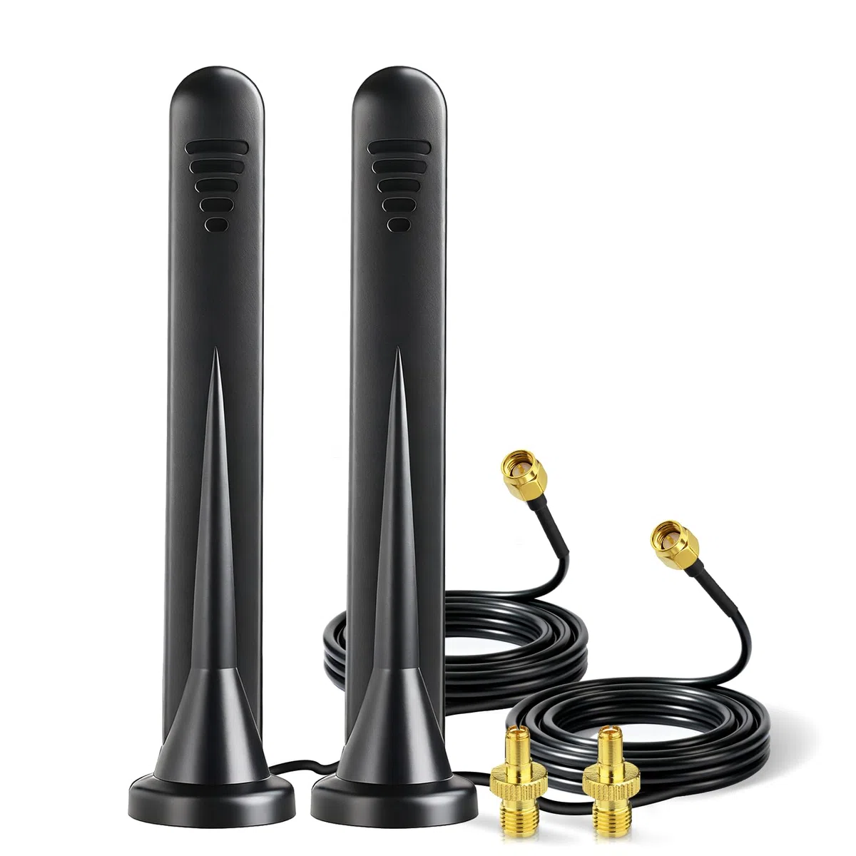 Bingfu Antenna 5G 4G LTE Esterna Tutte le Bande 3dBi SMA TS9 Maschio Base Magnetica Cavo 3M per Router, Hotspot, Modem, Fototrappola, Dispositivi IoT, Casa Intelligente & Uso Veicolo, 2pcs
