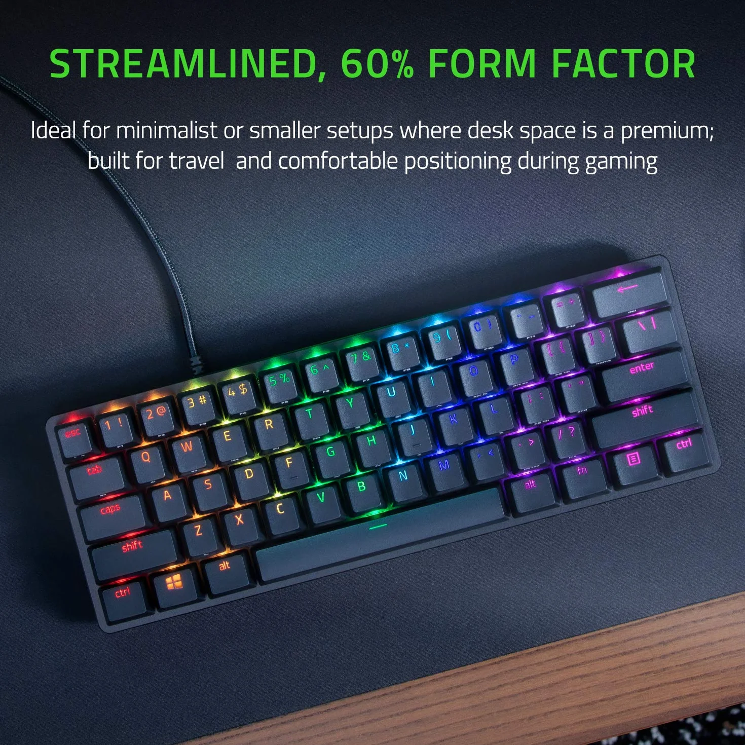 Razer Huntsman Mini Gaming Keyboard Optical Red Switches RGB US-Layout ISO
