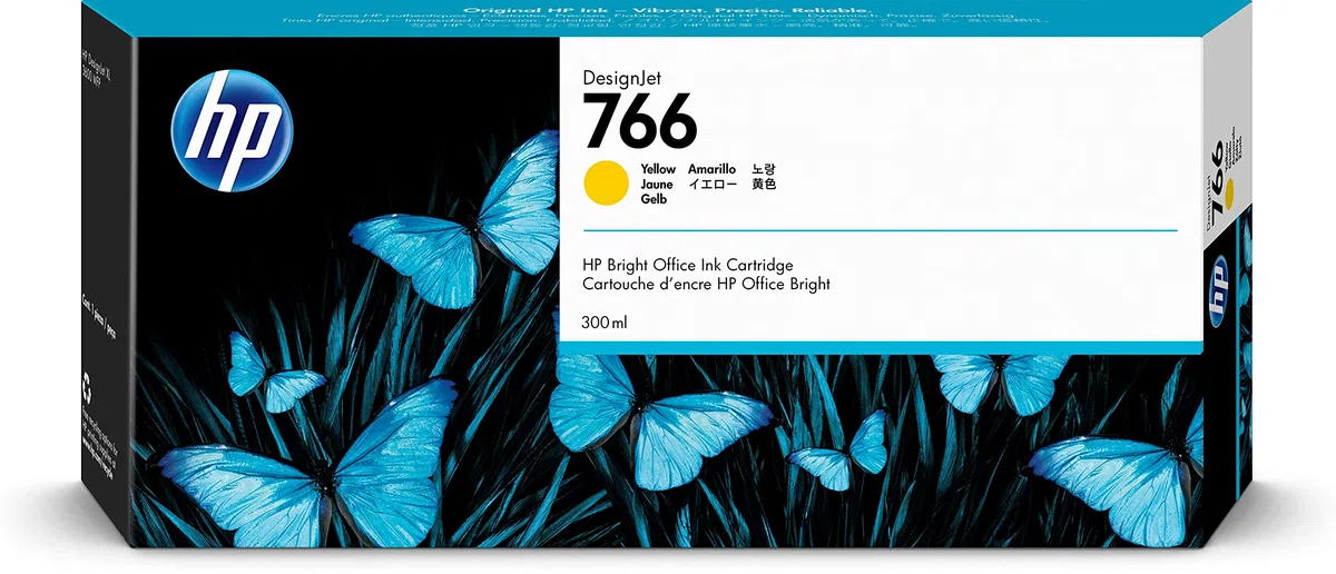 HP 766 cartucho de tinta 1 pieza Original Rendimiento estándar Amarillo