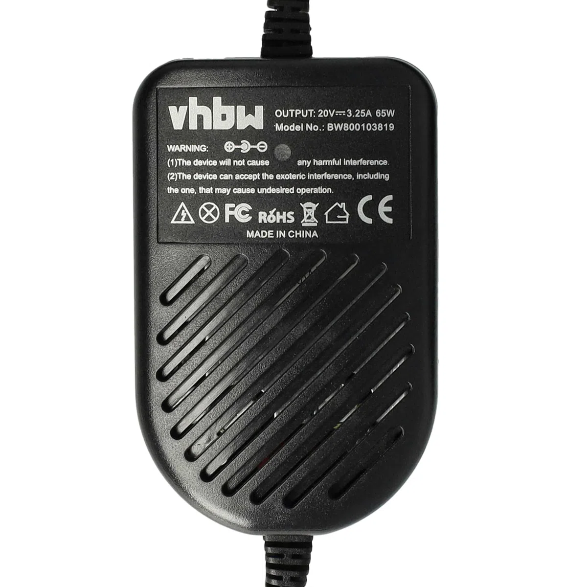 vhbw caricabatteria da auto sostituisce Lenovo ADP-65KHB, DB, CPA-A065, 6001646 per notebook - Caricatore da 12V nero 3,25 A