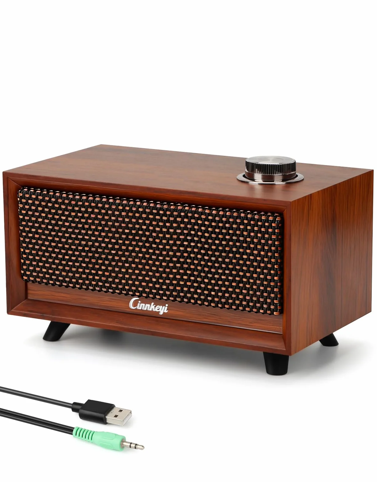 Barra sonora in legno - Altoparlanti per PC alimentati tramite USB | /Line-in/Bluetooth 3 modalità, barra sonora stereo compatta in legno per notebook, laptop, monitor, tablet