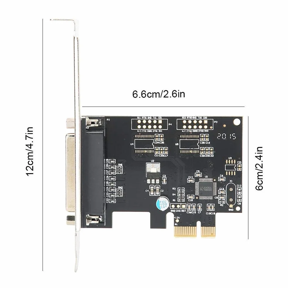 Scheda parallela PCI Express, scheda da PCIE a porta parallela Porta di stampa LPT PCI-E Adattatore per scheda stampante LPT DB25