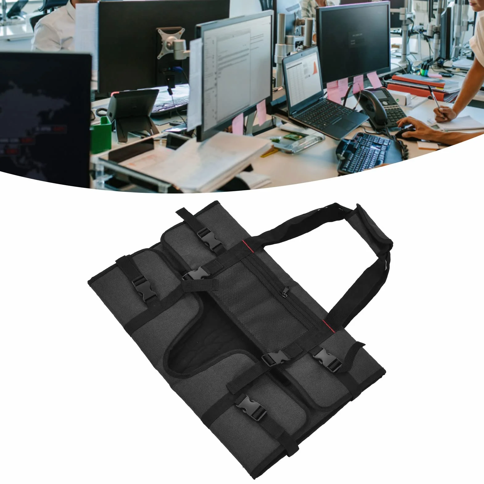 Fyearfly Borsa Protezione Monitor, Custodia da Viaggio Imbottita per Monitor, Borsa da trasporto per monitor di computer di casa Custodia protettiva portatile per schermi e monitor LCD da 24 pollici
