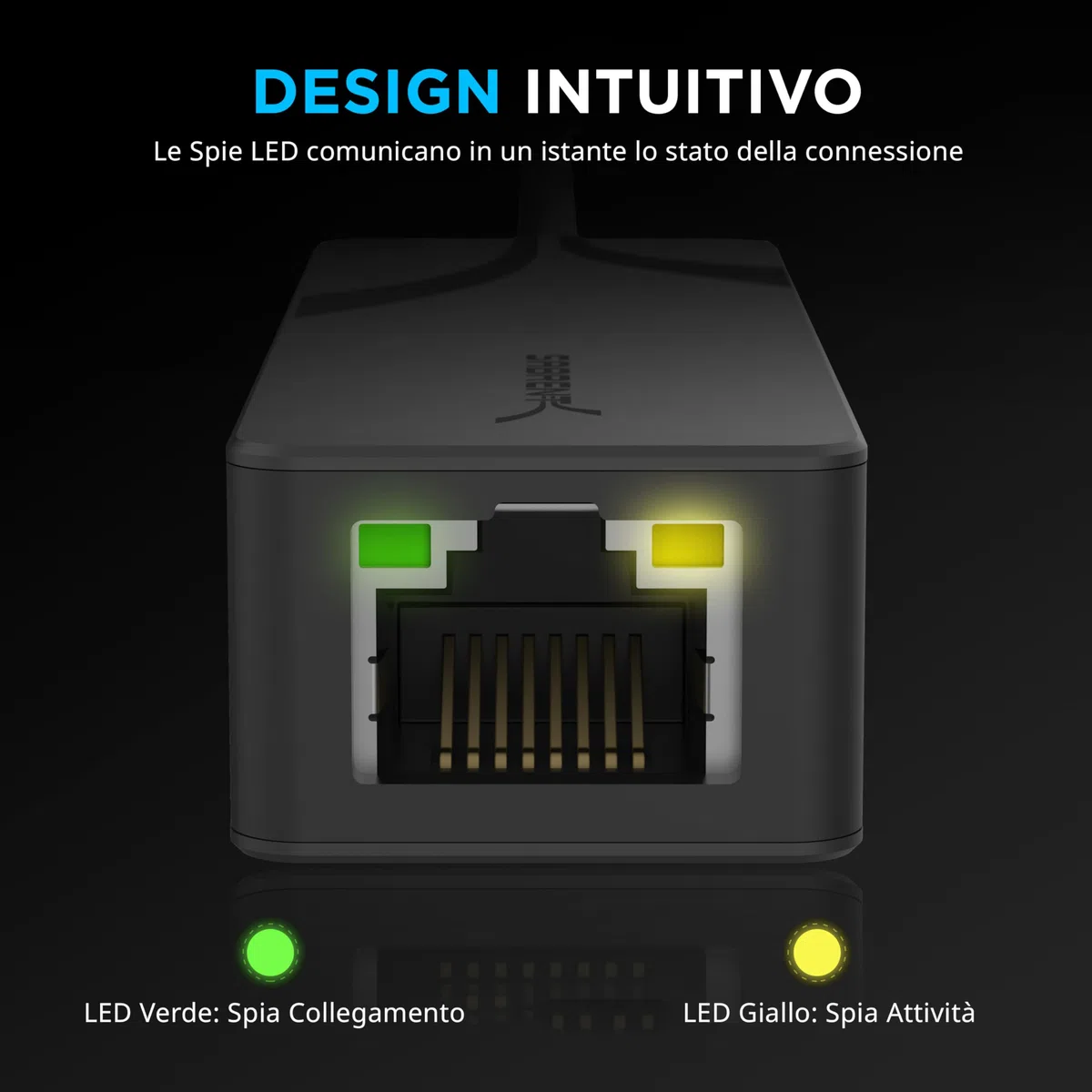 SABRENT Adattatore USB C Ethernet 2.5 Gbps | Alluminio, Portatile | Compatibile con MacBook Pro, Air, iPad Pro 2018 e Successivi, XPS | Connettività Gigabit (NT-25GA)