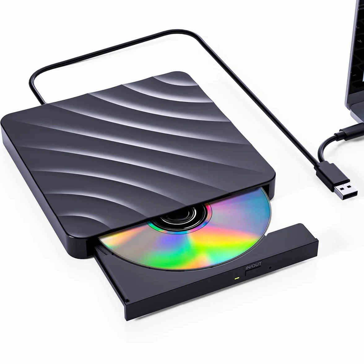 Lettore CD DVD Esterno per PC: Masterizzatore DVD Esterno USB 3.0 Compatibile con Windows, Mac OS, Linux