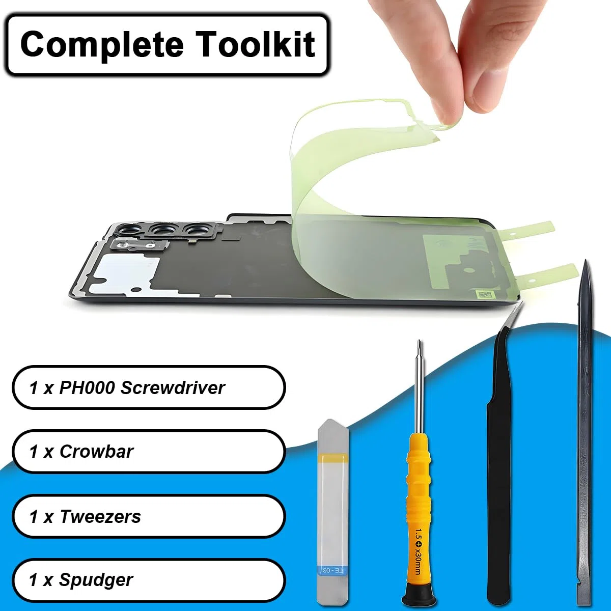 Connettore Dock di Ricarica Ricambio per Galaxy S24 5G SM-S921B da 6,2 Pollici 2024, Scheda di Ricarica Rapida USB Type C di Ricambio con Adesivo Impermeabile e Strumenti di Riparazione