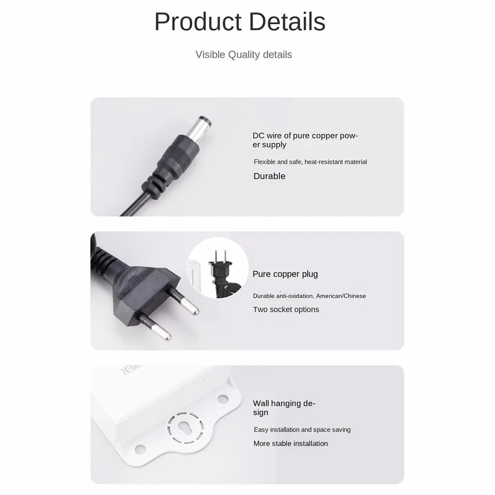 Gruppo di Continuità 12V-2A per WiFi, Router, Modem, Telecamera di Sicurezza Mini UPS Protezione di Backup per Batteria Spina UE