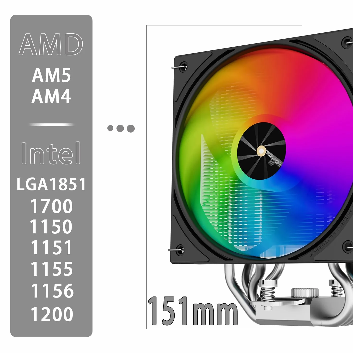TR-Thermalright Assassin X 120 Digital ARGB Black Dissipatore per CPU, 4x6mm Heat pipe, Ventole PWM da 120mm-2000RPM, Copertura superiore con scheda a display digitale, per AM5/AM4, Intel LGA1851/1700