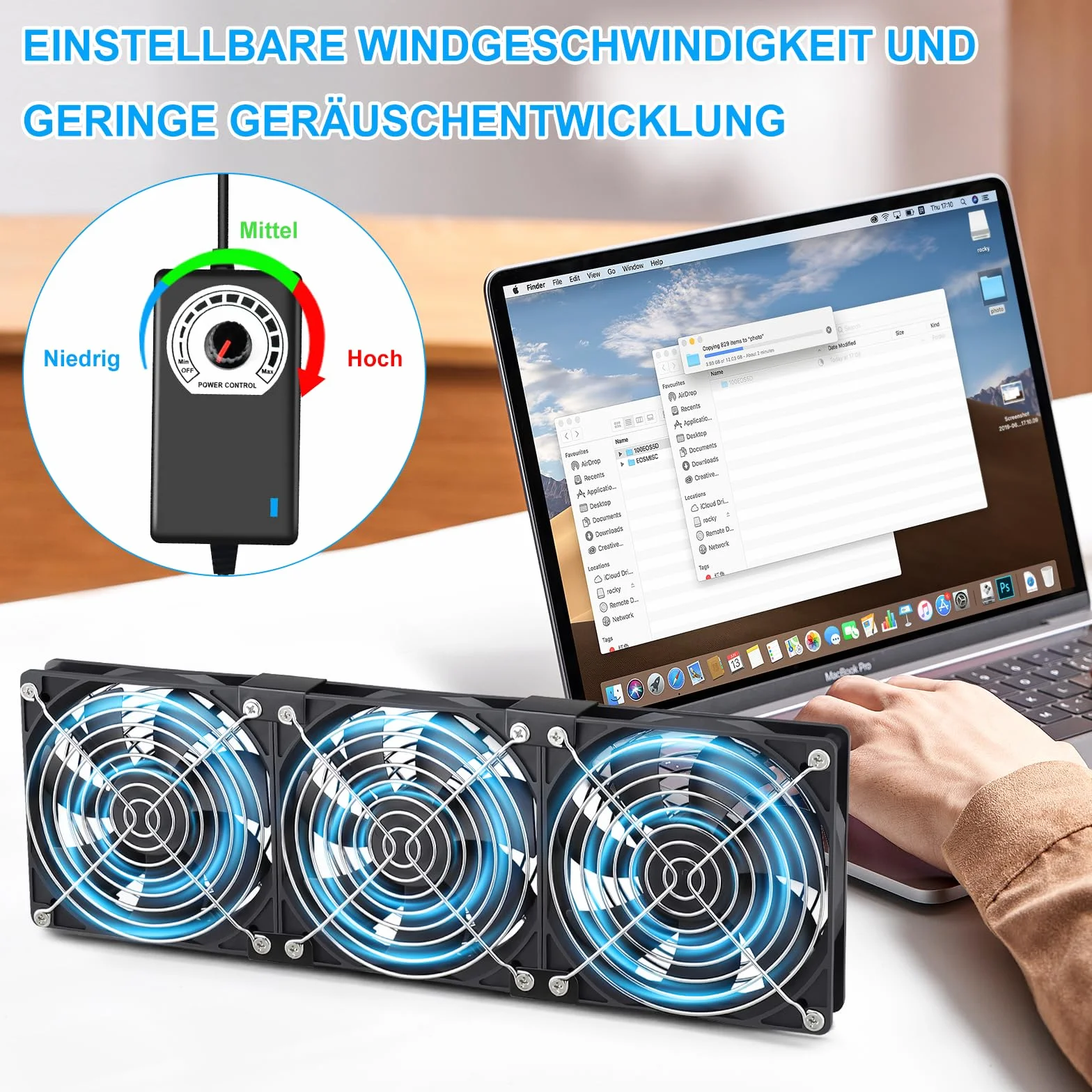 Ventola PC 120mm 12V Ventola PC a velocità regolabile ZAKVOP Ventilatore computer AC 220V-240V 3.000RPM Ventilatore Computer Laptop Router (3)