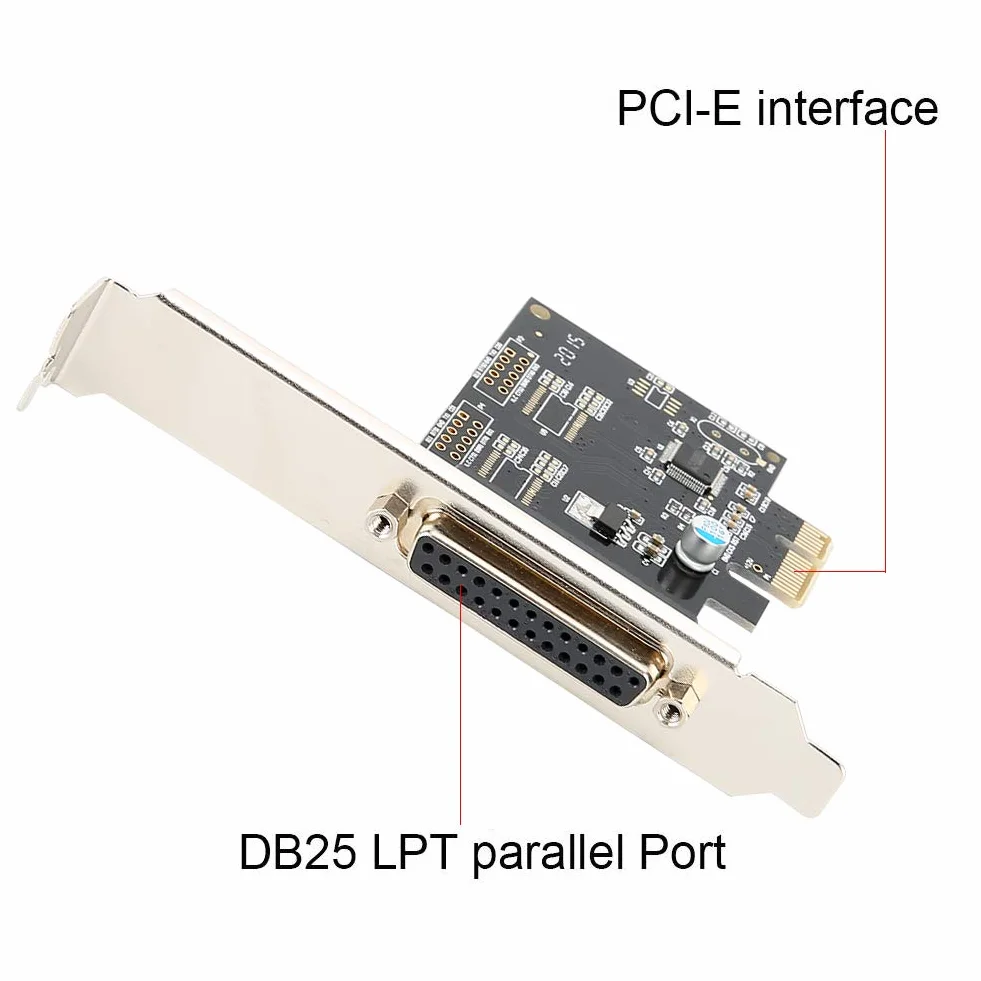 Scheda parallela PCI Express, scheda da PCIE a porta parallela Porta di stampa LPT PCI-E Adattatore per scheda stampante LPT DB25