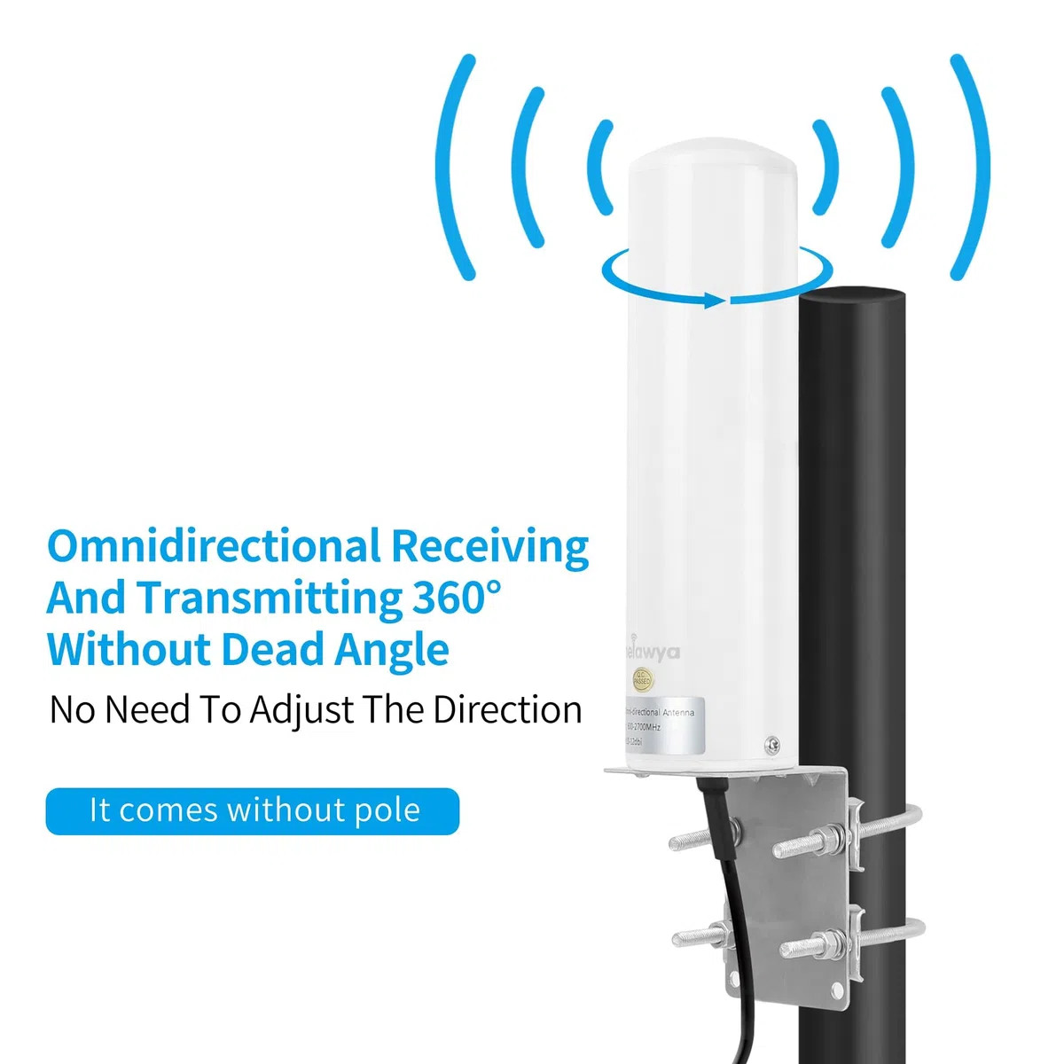 Antenna 4G LTE ad alto guadagno 10-12dBi Antenna esterna a lungo raggio con spina SMA/adattatore doppio connettore TS9 Antenna esterna per Huawei ZTE 4G LTE Hotspot Router Modem Netgear