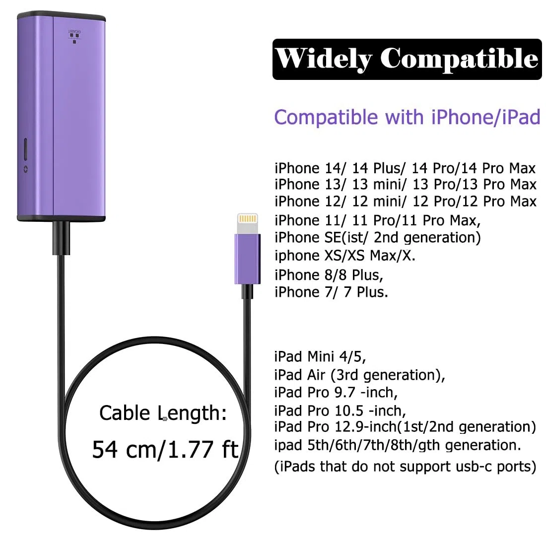 Adattatore da Lightning a Ethernet 1000 Mbps, IVSHOWCO 2 in 1 per iPhone iPad a RJ45 Ethernet LAN adattatore di rete con porta di ricarica, 1 Gigabit ad alta velocità, Plug and Play