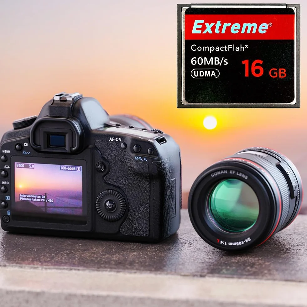 Extreme - Scheda di memoria flash compatta da 16 GB, scheda CF ad alta velocità, velocità UDMA fino a 60 MB/s per fotocamere SLR, CF-NEW-16-RED