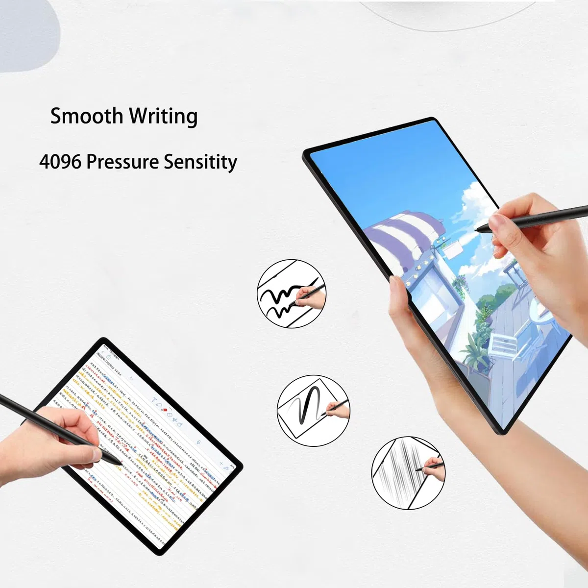 Galaxy Tab S10 S Pen Ricambio (NoBluetooth) per Samsung Galaxy Tab S10/Tab S10+/Tab S10 Plus/Tab S10 Ultra/Tab S10 Lite Stylus Pen con punta / pennino gratuito, nero