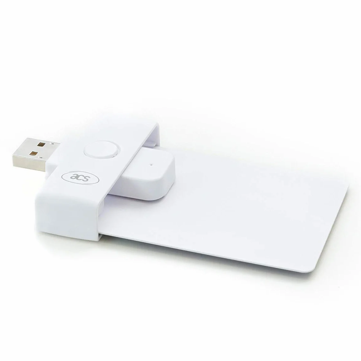 ACS ACR39U-N1 PocketMate II Lettore e Scrittore di Smart Card Reader USB per CNS, CRS, Firma Digitale, Piccolo Compatto, Bianco