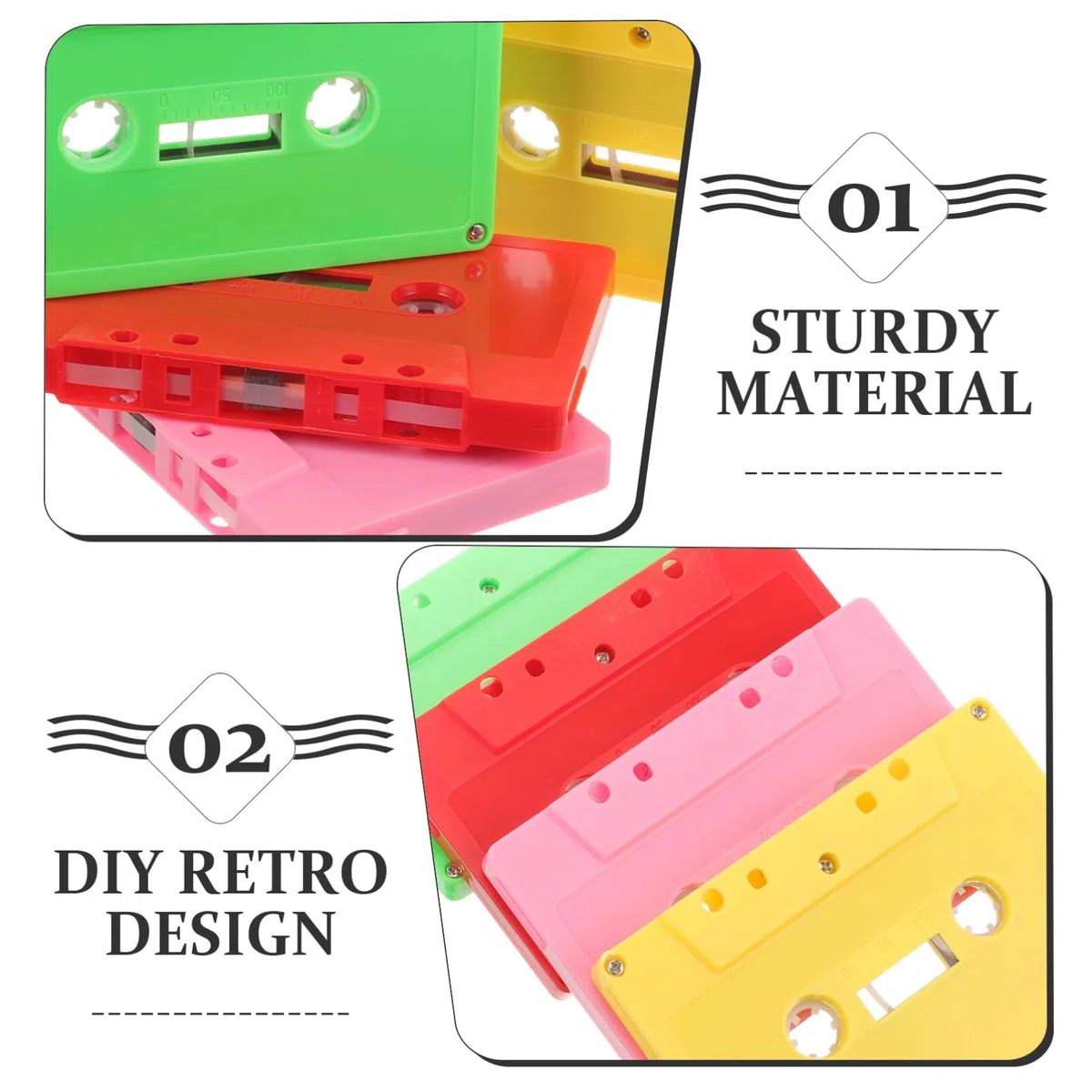 Lurrose 4 Nastri Vergini Cassette Audio Che Registrano Nastri Audio Vergini Nastri Registrabili Colorati Per Conferenze E Seminari
